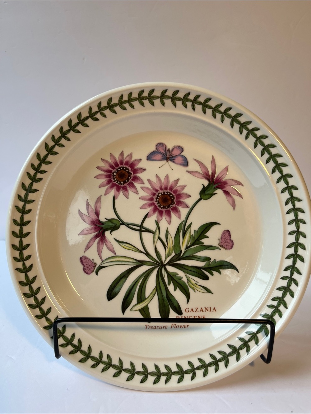 Portmeirion Botanic Garden Gazania Ringus (Treasure Flower) NWT 8.5” Salad Plate